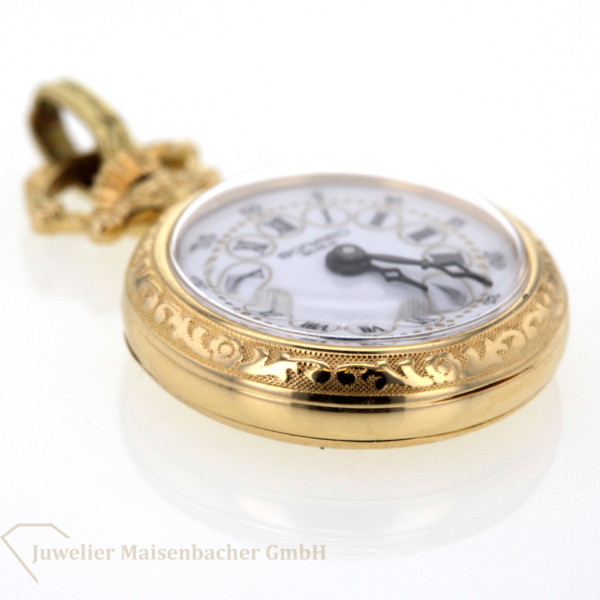 Bonard Geneve kleine Taschenuhr Anhängeuhr Gold 750/- – Bild 4