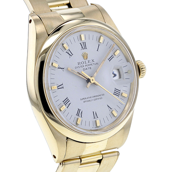 Rolex Date Ref. 1500, 34mm, Gelbgold 750/-, Oysterband – Bild 3