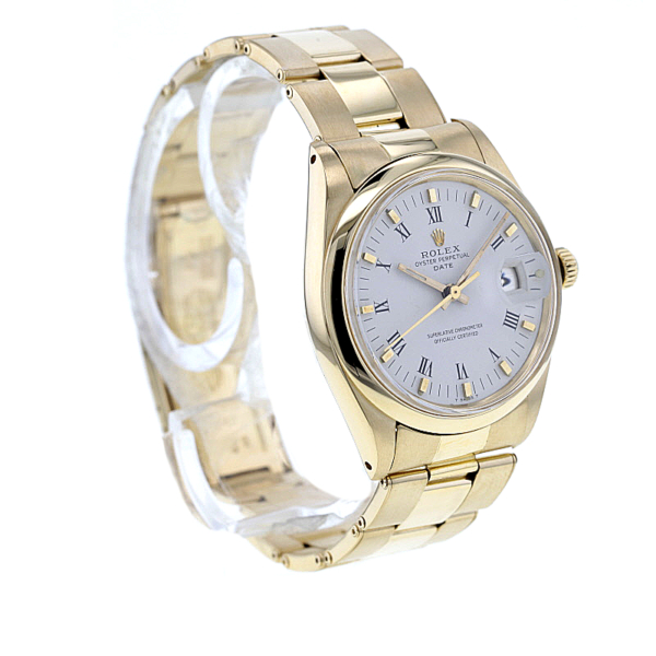Rolex Date Ref. 1500, 34mm, Gelbgold 750/-, Oysterband – Bild 4