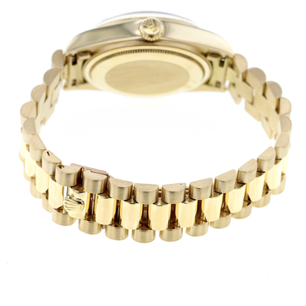 Rolex Day-Date Gelbgold 750/- Diam. Zifferblatt, blau – Bild 8