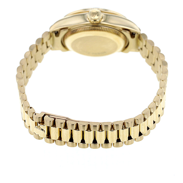 Rolex Lady Datejust 18K. Gold, Saphire, Diamanten, Originalbesatz – Bild 9