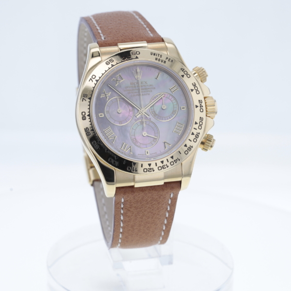 Rolex Cosmograph Daytona Ref. 116518 Gelbgold 750/- Tahiti-Perlmutt-Zifferblatt – Bild 2
