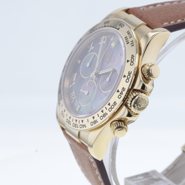 Rolex Cosmograph Daytona Ref. 116518 Gelbgold 750/- Tahiti-Perlmutt-Zifferblatt – Bild 5