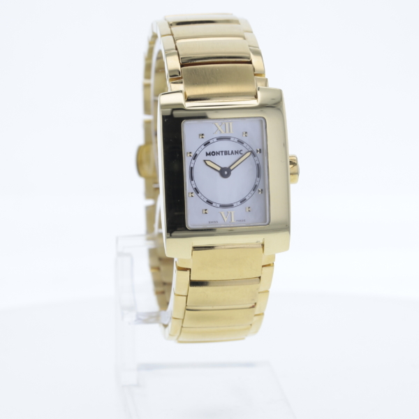 Montblanc Profile Gelbgold 750/- Stahlarmband hartvergoldet Perlmutt-Zifferblatt – Bild 3