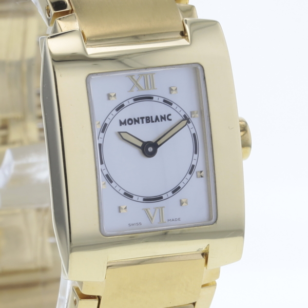 Montblanc Profile Gelbgold 750/- Stahlarmband hartvergoldet Perlmutt-Zifferblatt
