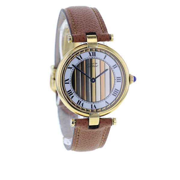 Cartier Vermeil Quarz Silber vergoldet – Bild 14