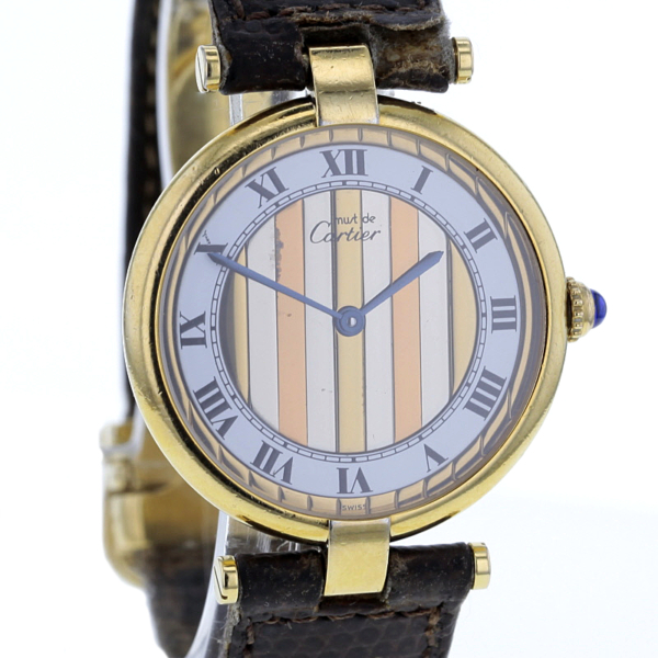Cartier Vermeil Quarz Silber vergoldet – Bild 2
