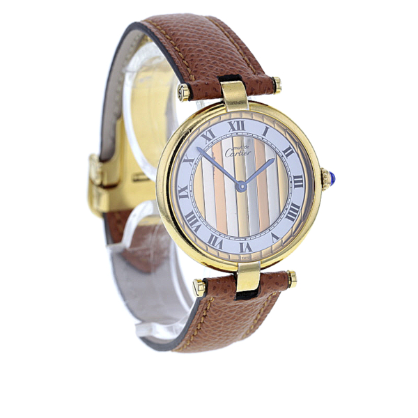 Cartier Vermeil Quarz Silber vergoldet – Bild 13