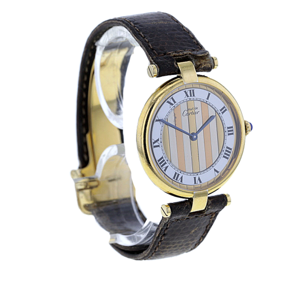 Cartier Vermeil Quarz Silber vergoldet – Bild 5