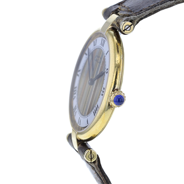 Cartier Vermeil Quarz Silber vergoldet – Bild 6