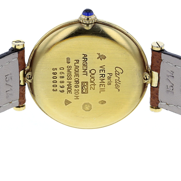 Cartier Vermeil Quarz Silber vergoldet – Bild 15