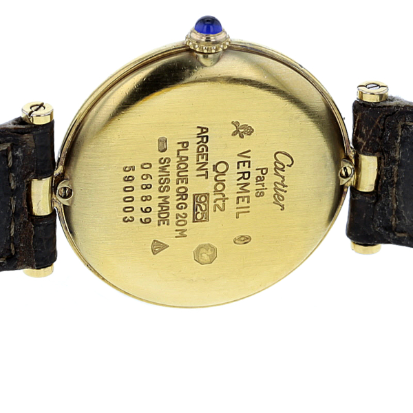 Cartier Vermeil Quarz Silber vergoldet – Bild 8