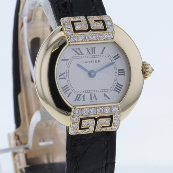 Cartier Ellipse Gondole - Ref. 1480 - Gelbgold 750/- mit 49 Diamanten – Bild 3