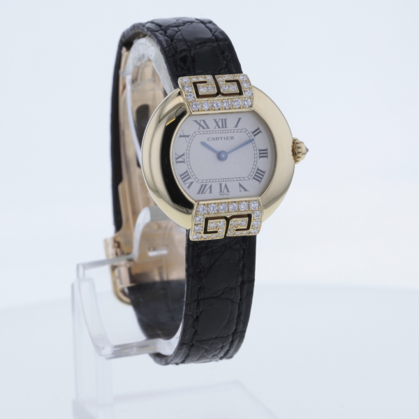 Cartier Ellipse Gondole - Ref. 1480 - Gelbgold 750/- mit 49 Diamanten – Bild 4