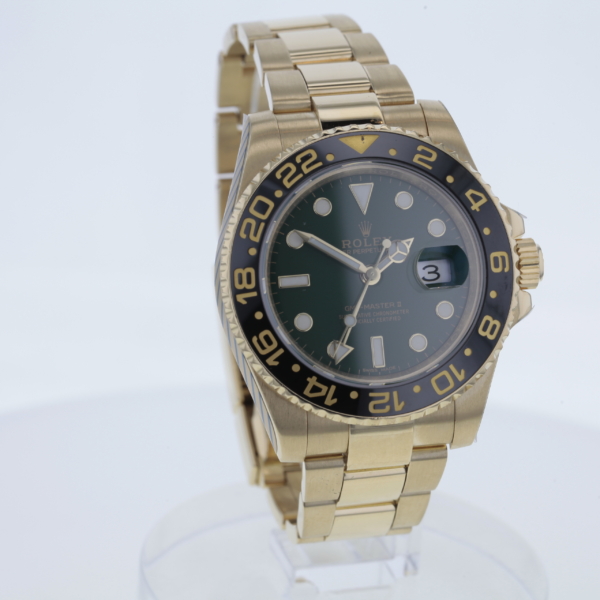 Rolex GMT-Master II Gelbgold 750/- Ref. 116718LN grünes Zifferblatt – Bild 2