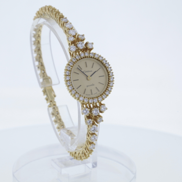Certina Elegance Gelbgold 750/- mit 45 Brillanten – Bild 4