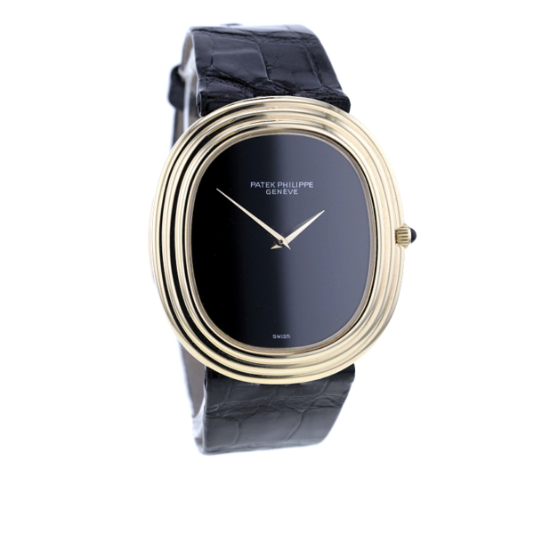 Patek Philippe Ellipse d´Or Jumbo Gelbgold 750/- Automatik Onyx-Dial – Bild 2