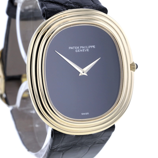 Patek Philippe Ellipse d´Or Jumbo Gelbgold 750/- Automatik Onyx-Dial – Bild 3