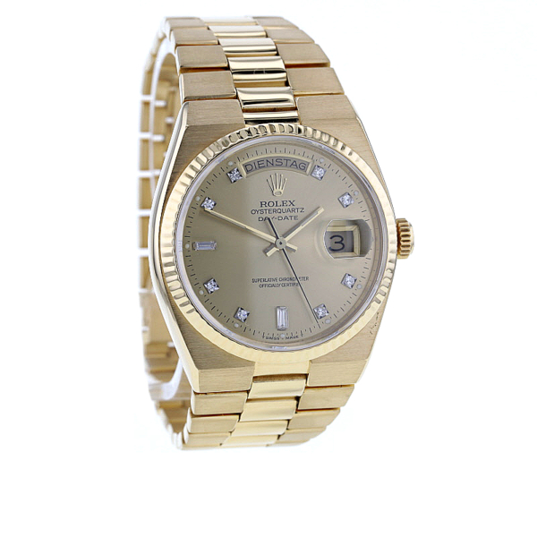 Rolex Oysterquartz Day-date 19018 Gelbgold 750/- Diamanten – Bild 2