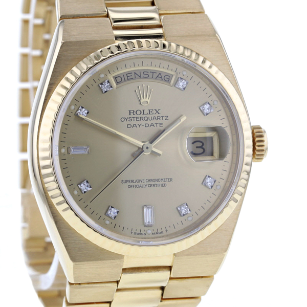 Rolex Oysterquartz Day-date 19018 Gelbgold 750/- Diamanten
