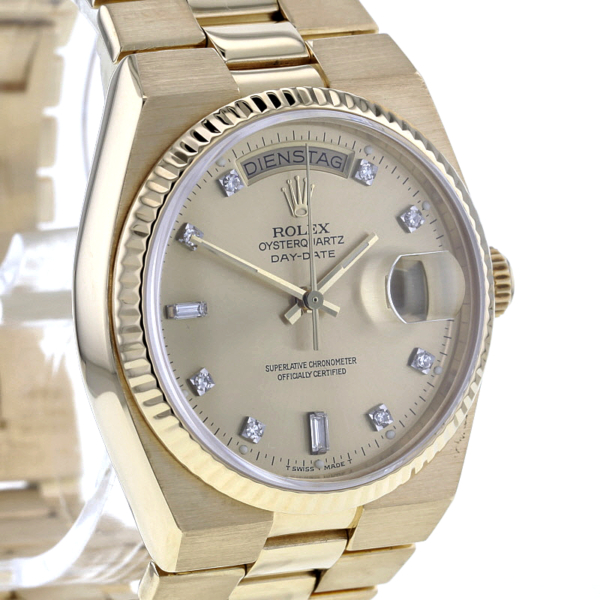 Rolex Oysterquartz Day-date 19018 Gelbgold 750/- Diamanten – Bild 3