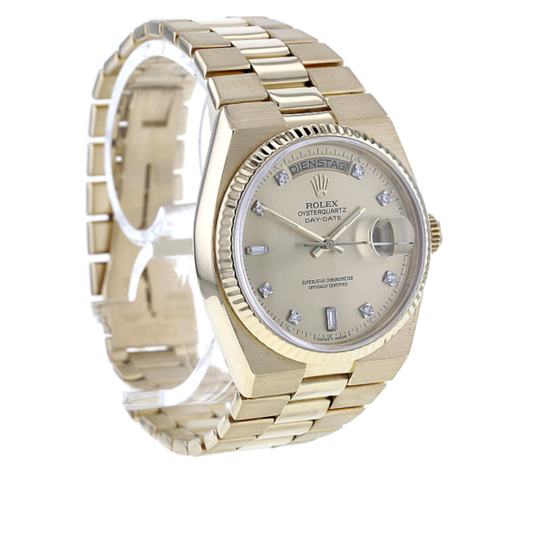 Rolex Oysterquartz Day-date 19018 Gelbgold 750/- Diamanten – Bild 4