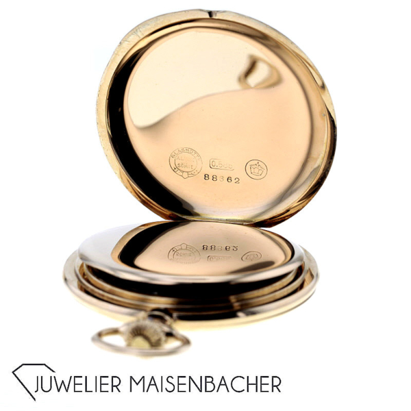 Deutsche Uhrenfabrikation A. Lange & Söhne Glashütte i/Sa DUF Taschenuhr Gold 585/- – Bild 8