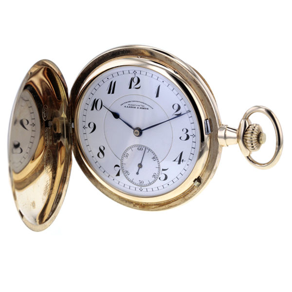 Deutsche Uhrenfabrikation A. Lange & Söhne Glashütte i/Sa DUF Taschenuhr Gold 585/-