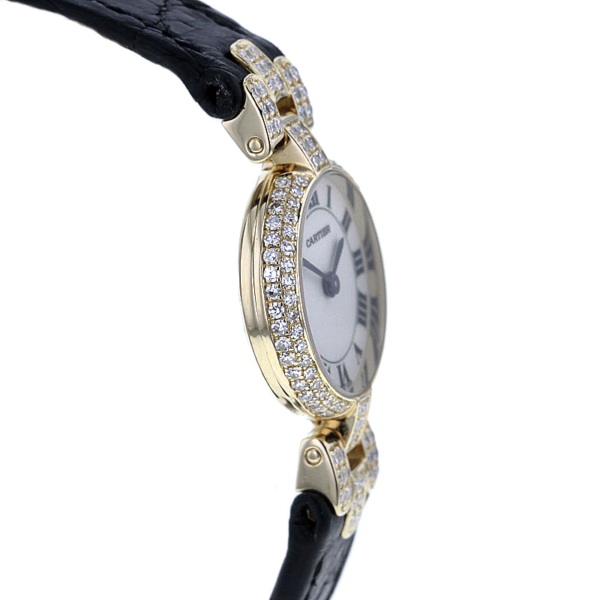 Cartier Damenuhr Rarität Gelbgold 750/- 119 Diamanten – Bild 5