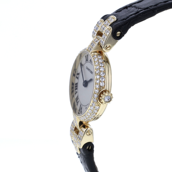 Cartier Damenuhr Rarität Gelbgold 750/- 119 Diamanten – Bild 6