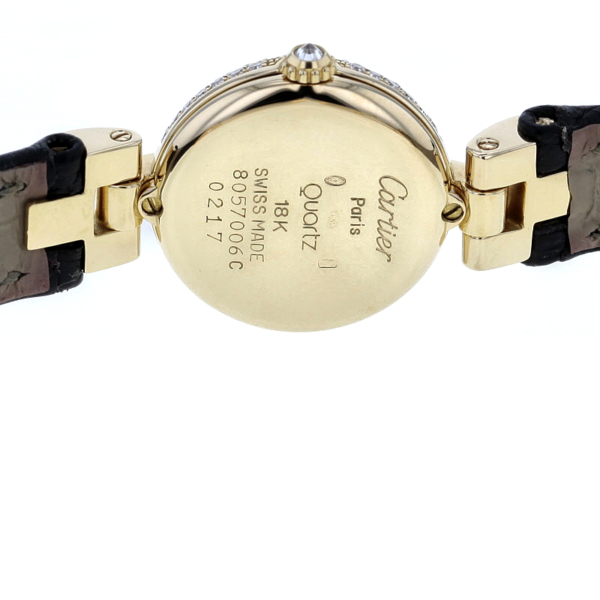 Cartier Damenuhr Rarität Gelbgold 750/- 119 Diamanten – Bild 7