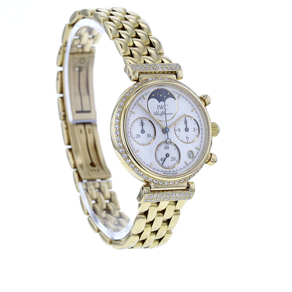 IWC Da Vinci Chronograph, Mondphase, Gelbgold 750/-, Diamanten – Bild 4