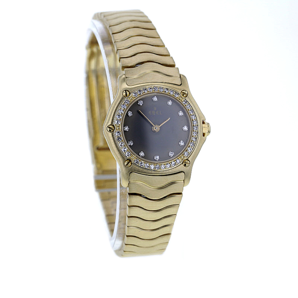 Ebel Classic Wave Mini, Gelbgold 750/-, 52 Daiamanten – Bild 2