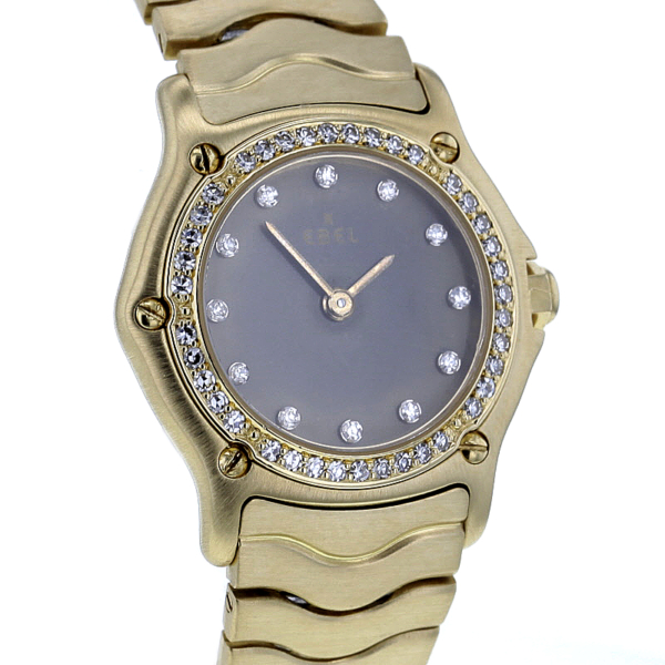 Ebel Classic Wave Mini, Gelbgold 750/-, 52 Daiamanten