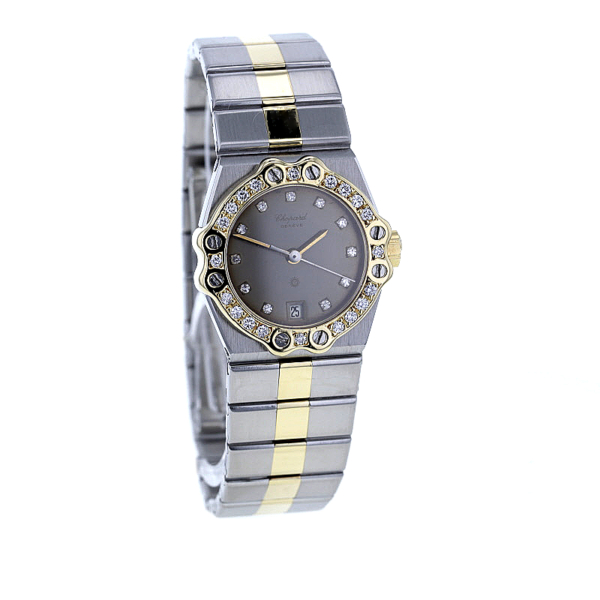 Chopard St. Moritz Lady Edelstahl/18 kt. Gold m. Diamanten – Bild 2