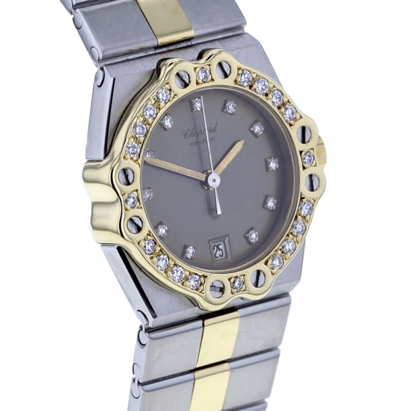 Chopard St. Moritz Lady Edelstahl/18 kt. Gold m. Diamanten – Bild 3