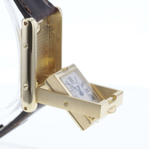 Cartier Tank Basculante Gold 750/- Diamanten