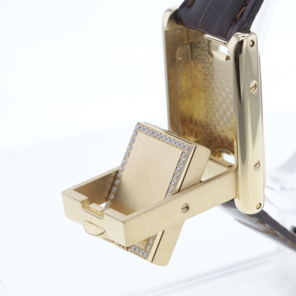 Cartier Tank Basculante Gold 750/- Diamanten