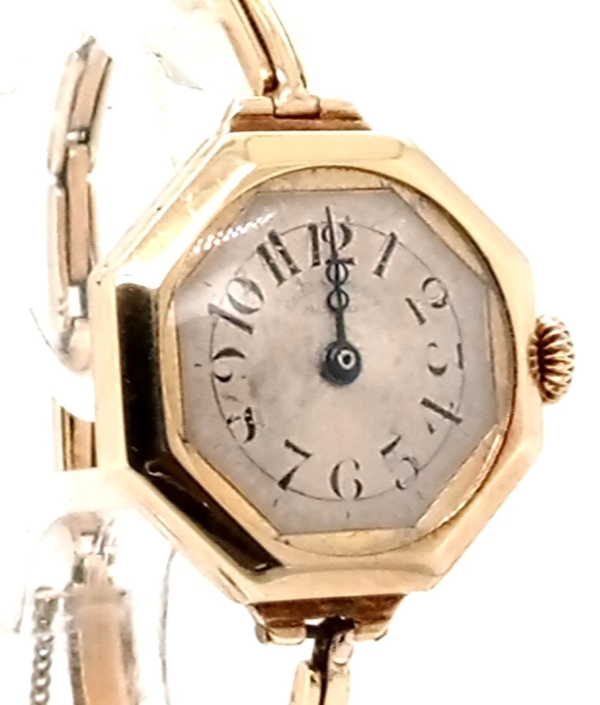 Movado Art Deco Damenuhr Gold 585/- Handaufzug