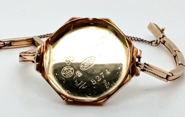 Movado Art Deco Damenuhr Gold 585/- Handaufzug