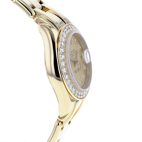 Rolex Pearlmaster, 750/-, Lünette mit 32 Brillanten