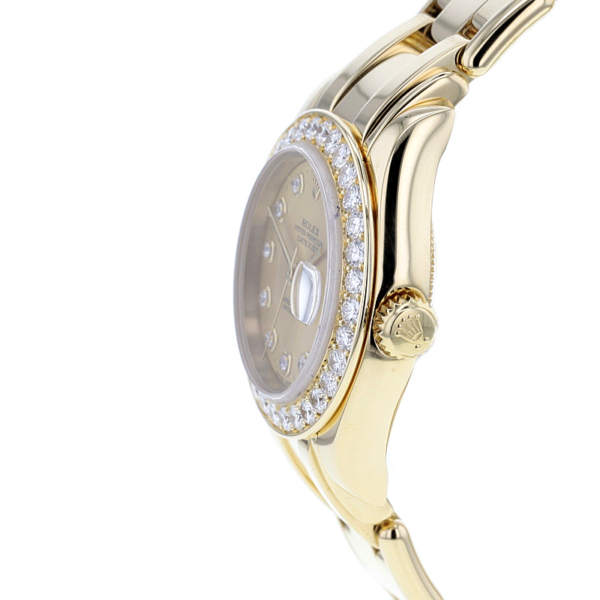 Rolex Pearlmaster, 750/-, Lünette mit 32 Brillanten