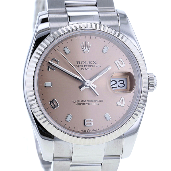 Rolex Datejust 34mm Edelstahl Weißgold-Lünette