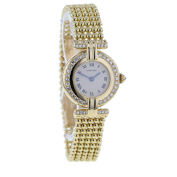 Cartier Vermeil Colisee24 Gold 750/- 42 Diamanten