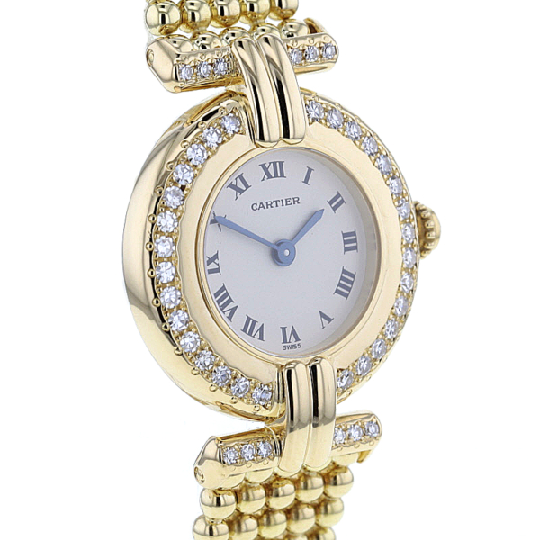 Cartier Vermeil Colisee24 Gold 750/- 42 Diamanten