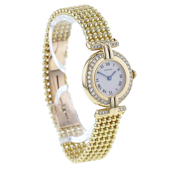 Cartier Vermeil Colisee24 Gold 750/- 42 Diamanten